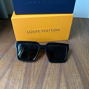 Louis Vuitton Black Sunglasses with Gold Accents